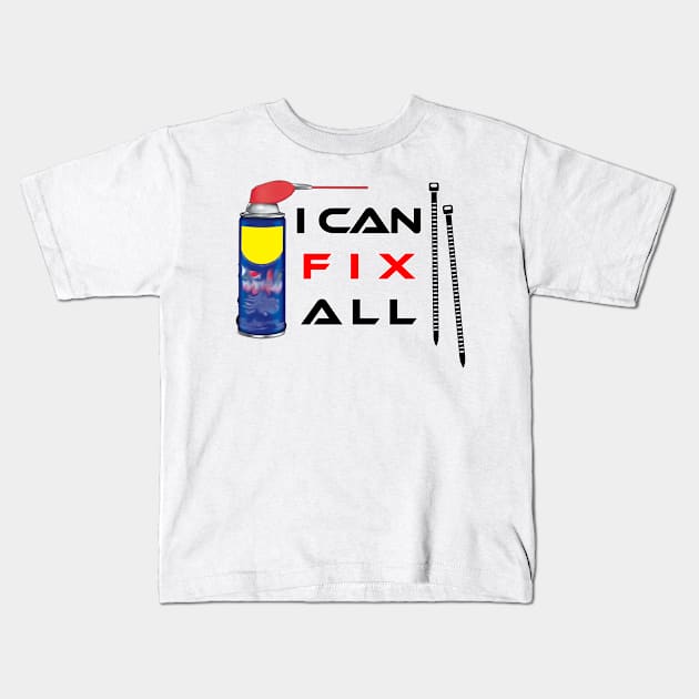 i can fix all (1) Kids T-Shirt by CarEnthusast